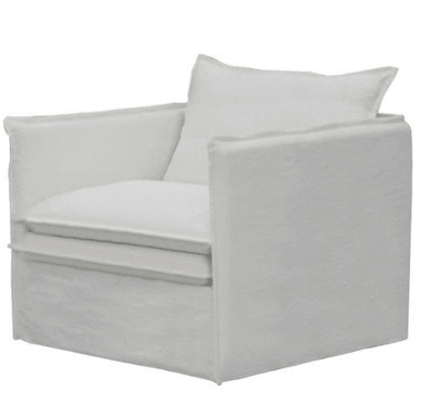 KIM LINEN ARMCHAIR - WHITE
