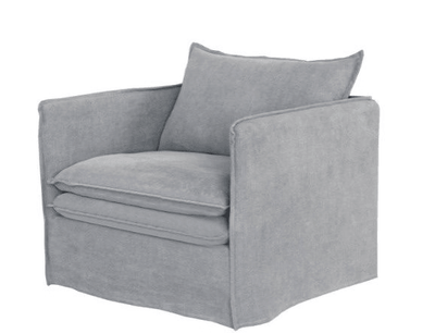 KIM LINEN ARMCHAIR - GREY