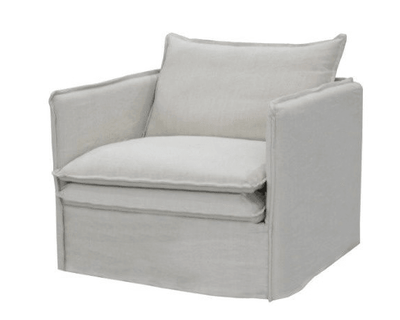KIM LINEN ARMCHAIR - SALT AND PEPPER