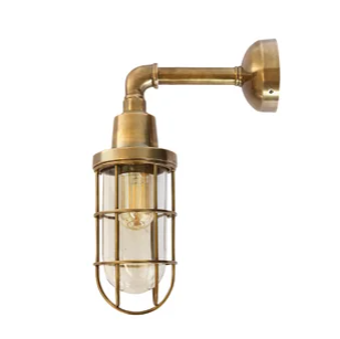 CAGE OUTDOOR SCONCE - ANTIQUE BRASS