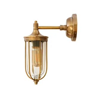 CAGE ANTQ OUTDOOR SCONCE - ANTIQUE BRASS
