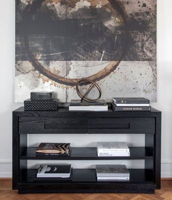 ARTWOOD HUNTER CONSOLE WITH DRAWERS - BLACK