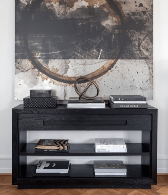HUNTER CONSOLE WITH DRAWERS - BLACK