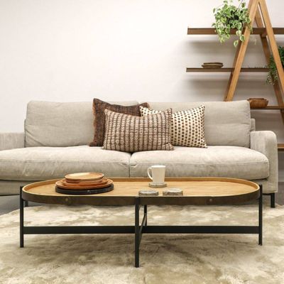 HUDSON OVAL COFFEE TABLE  - LIGHT ASH