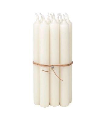 OVERDIPPED CANDLE SET OF 10 - ANTIQUE WHITE