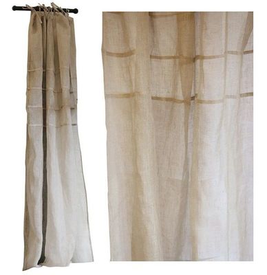 CLICHY FRENCH LINEN SHEER CURTAIN WITH PIN TUCKS