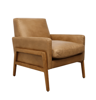 SAWYER ARMCHAIR - TAN LEATHER