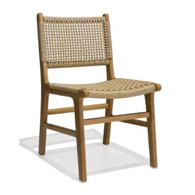 LIZZY RECLAIMED OAK AND RATTAN CHAIR