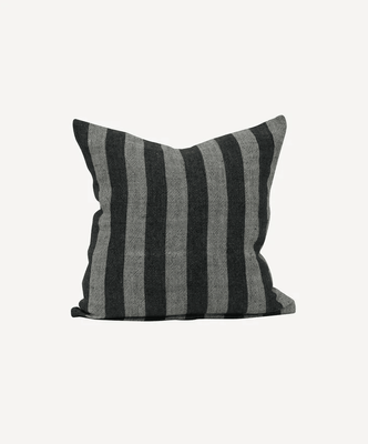 TRISH STRIPE CUSHION - BLACK