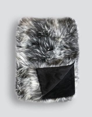 HEIRLOOM FAUX FUR THROW - ALASKAN WOLF