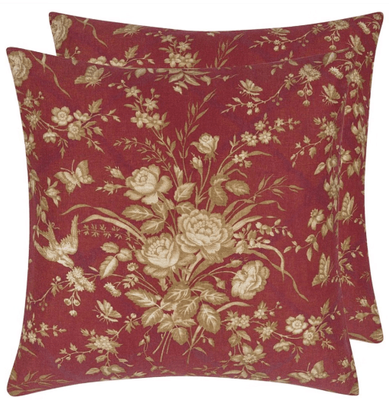 ELIZA FLORAL SUNBAKED RED CUSHION