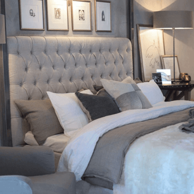 LONDON LINEN HEADBOARD - SAND