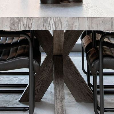 HUNTER ROUND DINING TABLE- ANTIQUE GREY