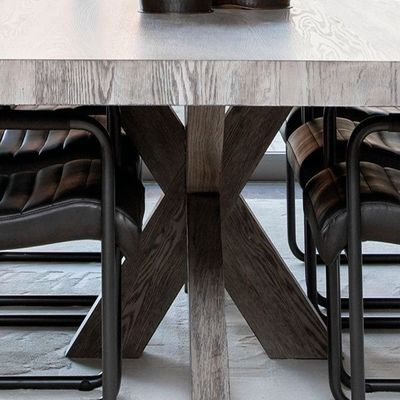 HUNTER ROUND DINING TABLE- ANTIQUE GREY