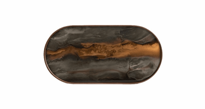 BRONZE ORGANIC TRAY - OBLONG