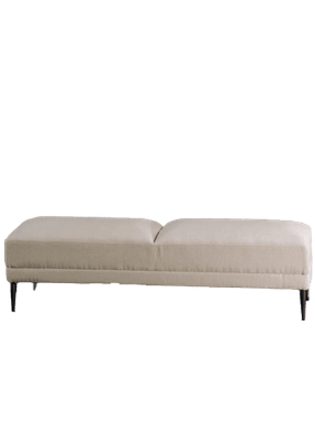 RENZO OTTOMAN - NATURAL LINEN