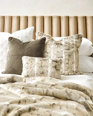 HEIRLOOM FAUX FUR CUSHION - MOUNTAIN RABBIT