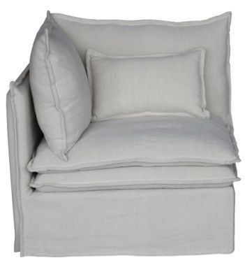 MYLES LEFT SECT SOFA - SALT &amp; PEPPER