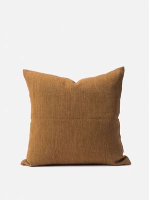 HEAVY LINEN JUTE CUSHION - MASALA