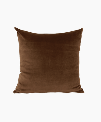 VELVET CUSHION COVER - CHOCOLATE
