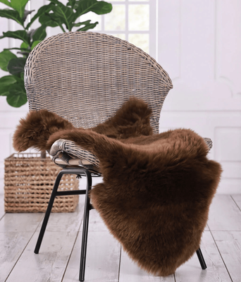 SHEEPSKIN SINGLE LONGWOOL - CHESTNUT