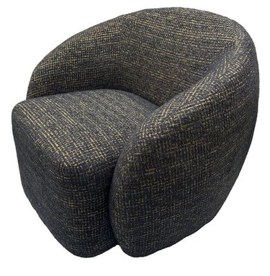FLORA SWIVEL CHAIR - GOLD &amp; BLACK
