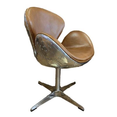 FAIRBANKS SWIVEL CHAIR - BROWN
