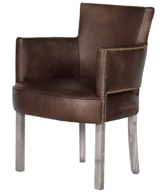 HALO NEWARK DINING CHAIR - ANTIQUE TOBACCO &amp; WEATHERED OAK