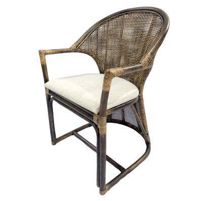 LANE RATTAN ARMCHAIR - ANTIQUE