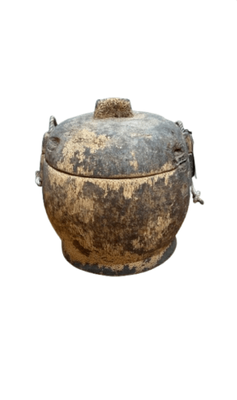 ANTIQUE FRUITWOOD WOODEN POT