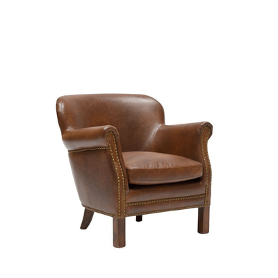 BRUNTON ARMCHAIR - NUTMEG LEATHER