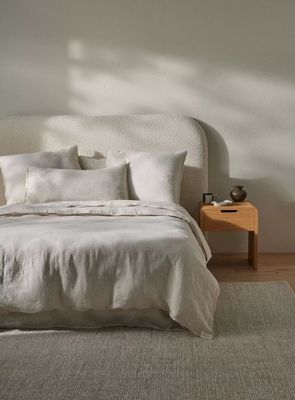 SOVA LINEN QUILT COVER - SAVANNA PINSTRIPE