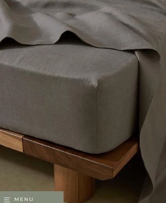 RAVELLO LINEN FITTED SHEET - CHARCOAL