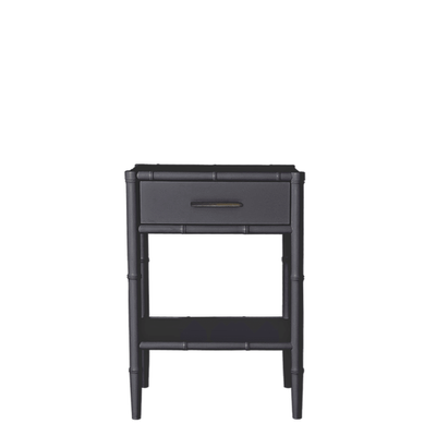 BAMBOO CARVED SINGLE DRAWER BEDSIDE