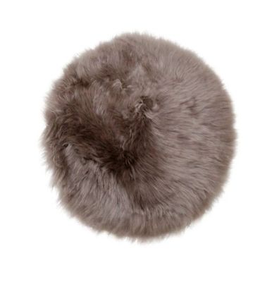 SHEEPSKIN ROUND SEAT PAD - COCOA