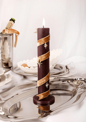 LIMITED EDITION - BLACK OUD &amp; SAFFRON PILLAR CANDLE