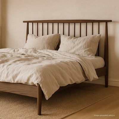VOSS BED FRAME -SOLD OAK/WALNUT