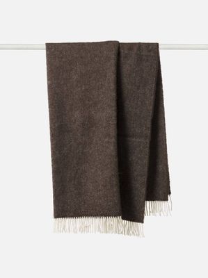 WOOL THROW - COCOA