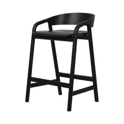 TOLV INLAY LW BARSTOOL - BLACK ONYX