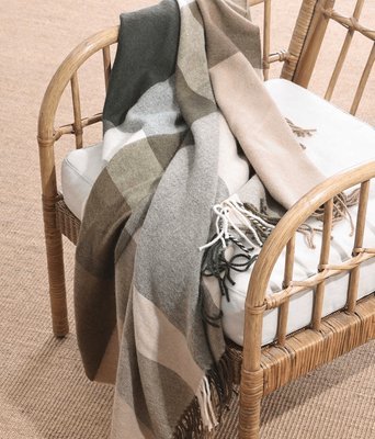 LODGE LAMBSWOOL THROW - IVY