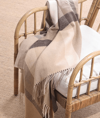 LODGE LAMBSWOOL THROW - MOCHA