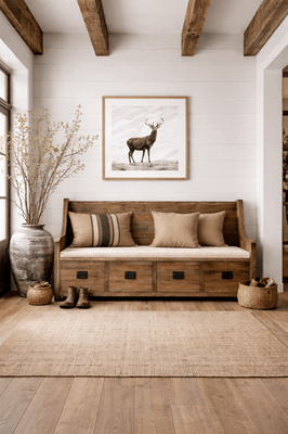HALLWAY BENCH WITH DRAWERS