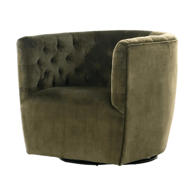 ELLIS SWIVEL CHAIR-OLIVE