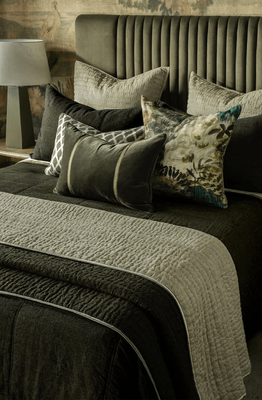 NOMA BEDSPREAD - MIDNIGHT MOSS
