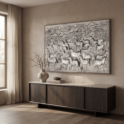 Herd - Textured Frame Canvas