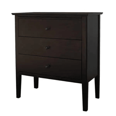 CYRUS 3 DRAWER BEDSIDE TABLE -BLACK