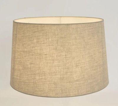 LINEN DRUM LAMP SHADE MEDIUM LIGHT -NATURAL