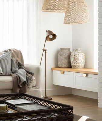 WINSLOW FLOOR LAMP -ANTIQUE BRASS