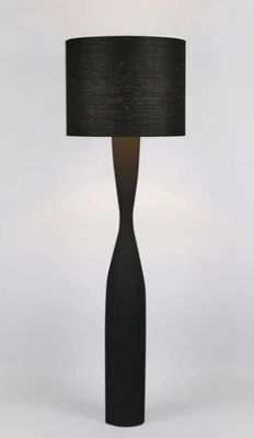 CALLUM FLOOR LAMP BASE BLACK WITH BLACK SHADE
