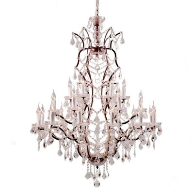 HALO CRYSTAL CHANDELIER- ANTIQUE RUST